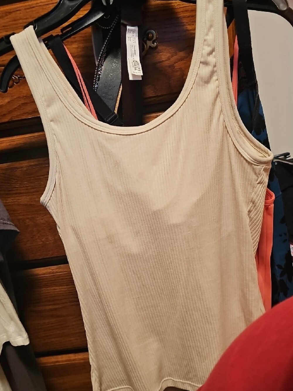 Serra Cream Ribbed Tank Top - Picture 4 of 4